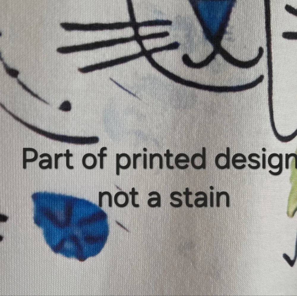 Colorful Cat Print Short Sleeve Shirt 2XL - Picture 7 of 8